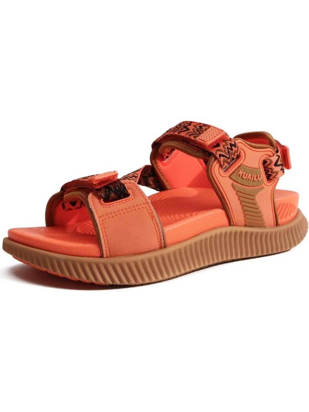 🆕Women's Orange Orthopedic Walking Sandals with Arch Support Recovery Cushion